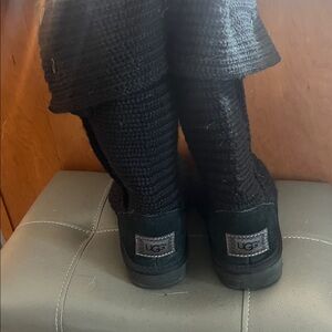 UGG Black Knit Tall Boots